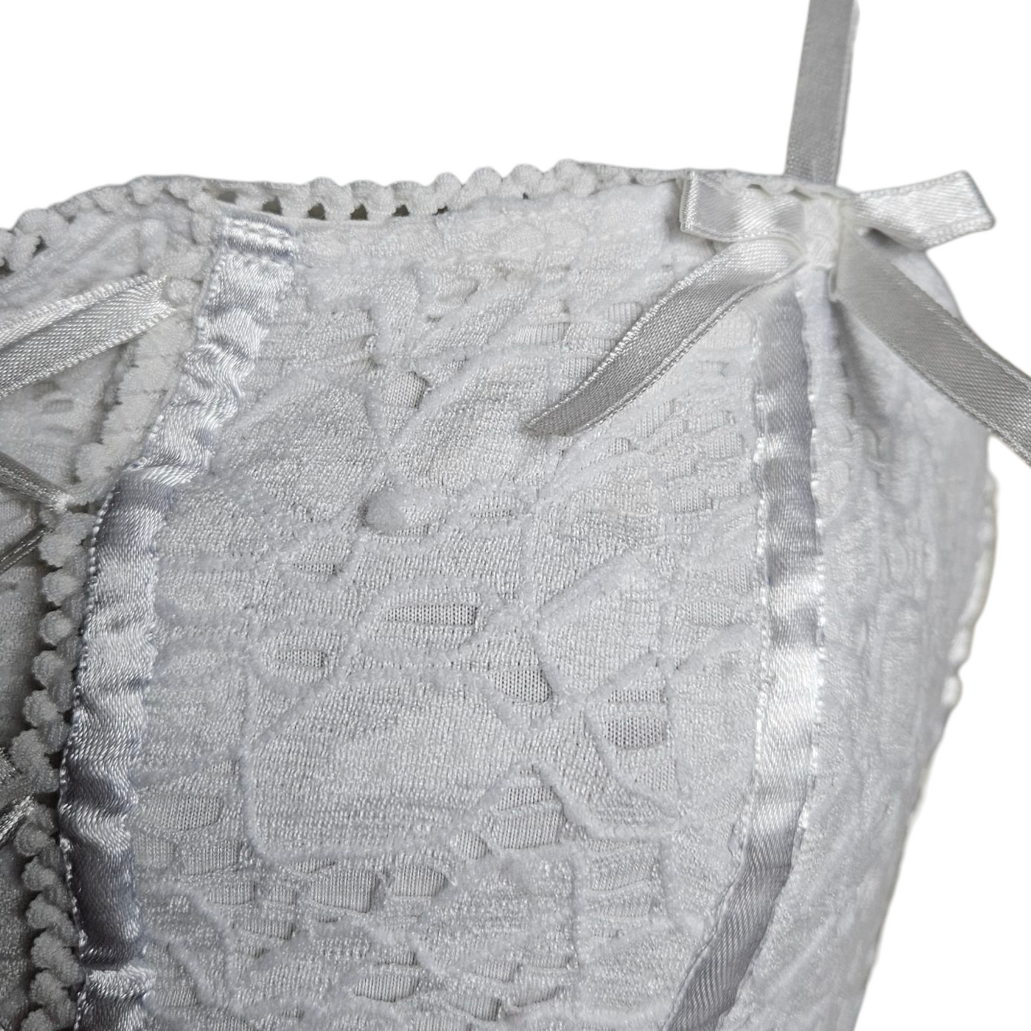 White lace top with lacing