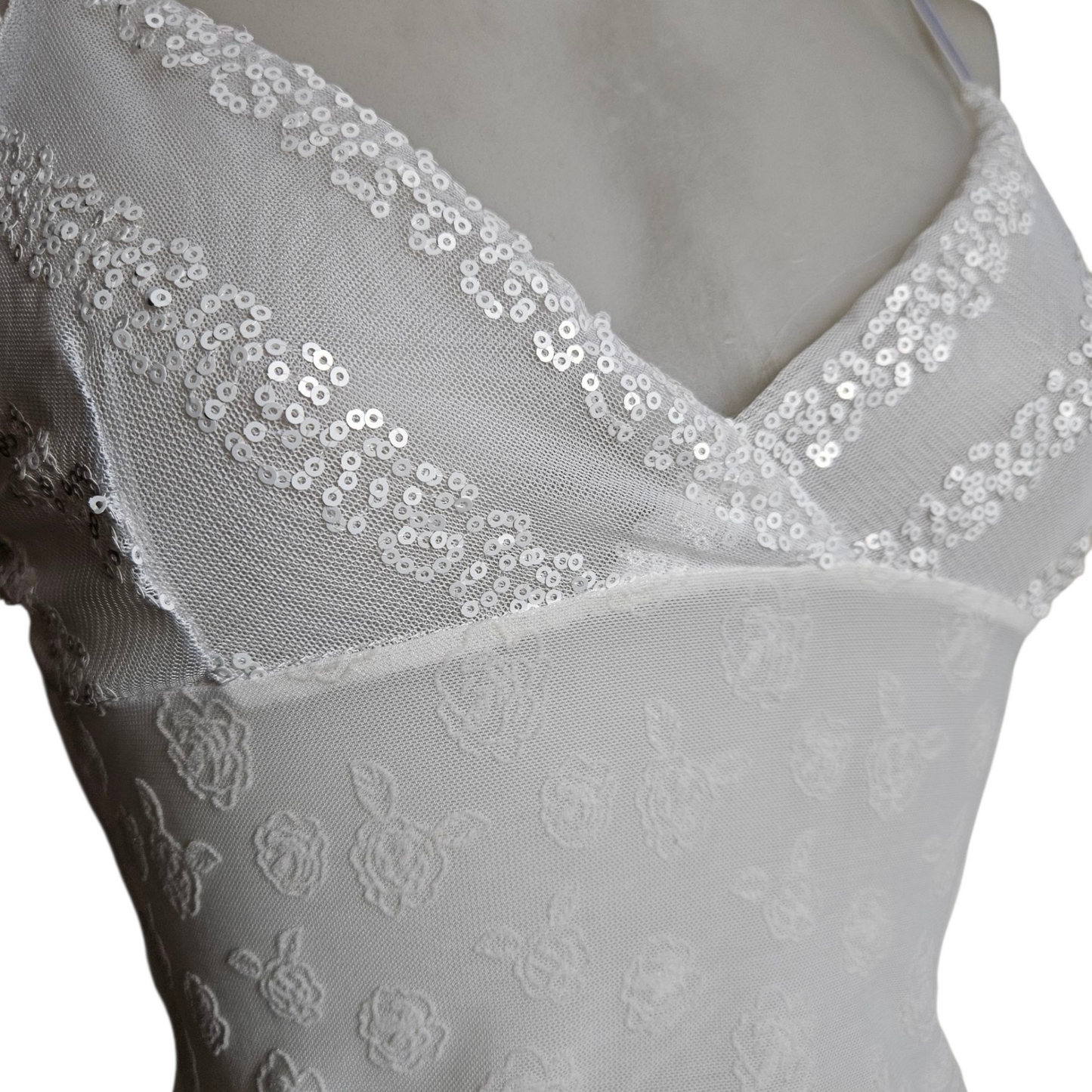 Lingerie-style top in voile
