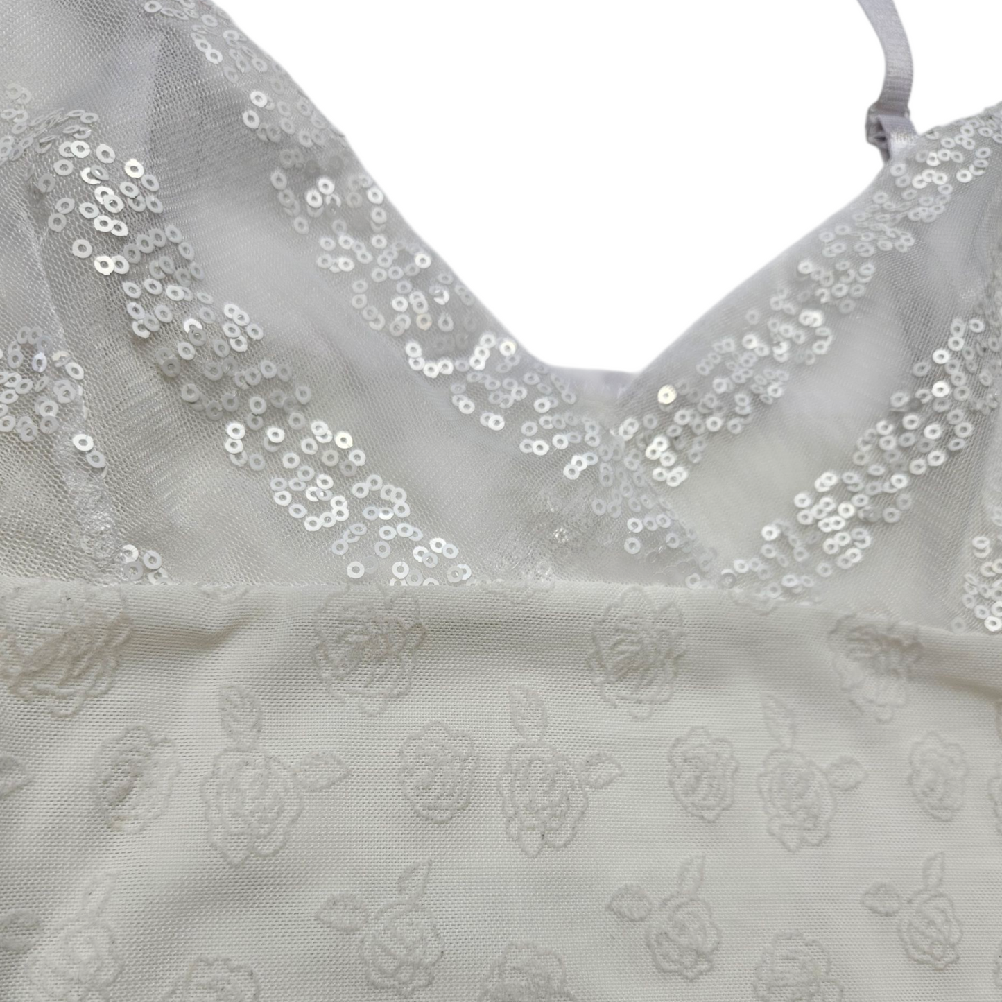 Lingerie-style top in voile