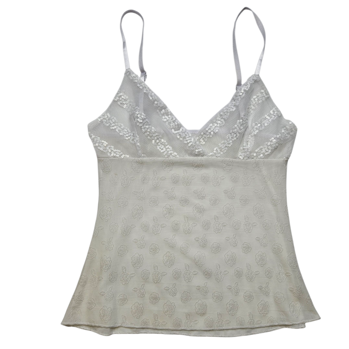Lingerie-style top in voile