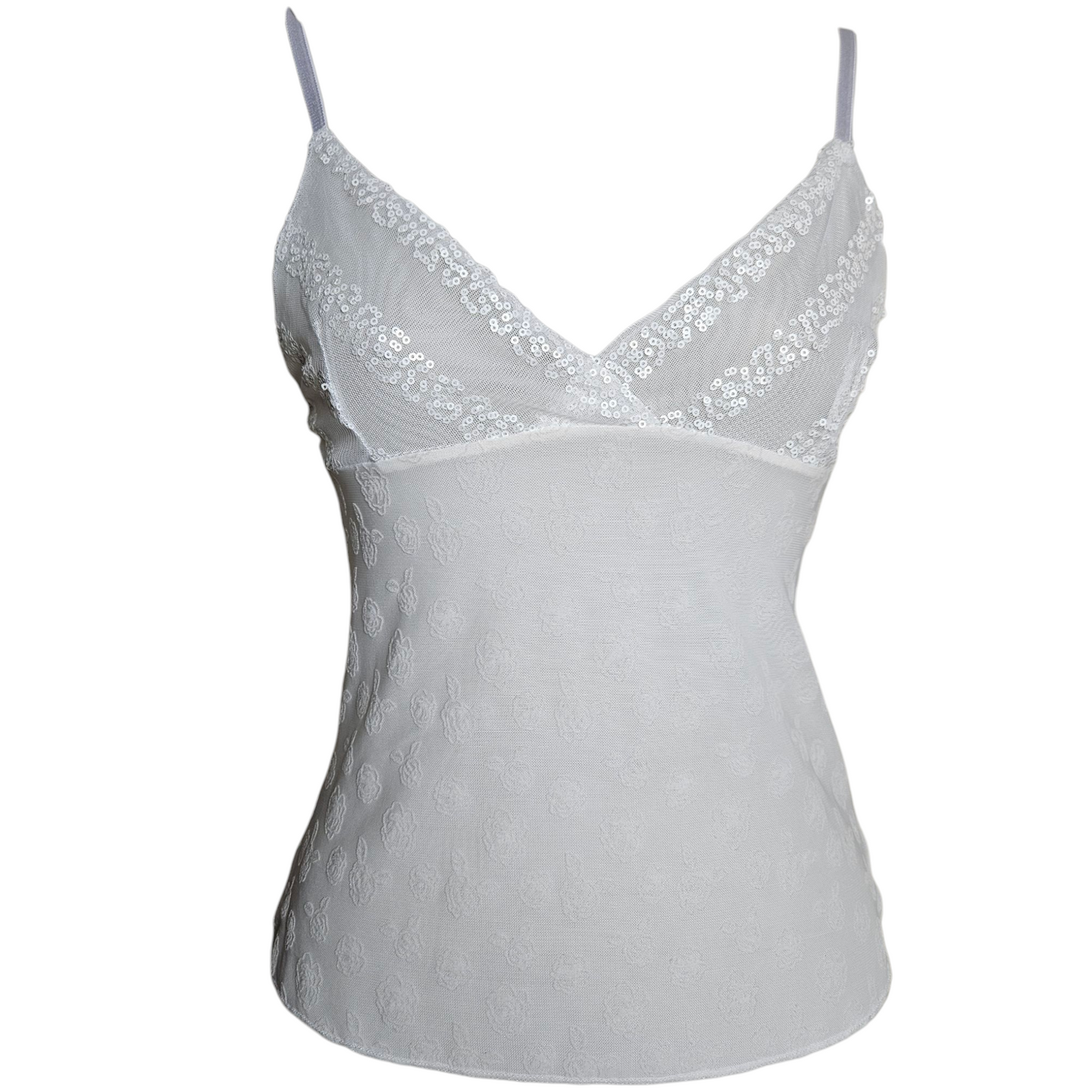 Lingerie-style top in voile