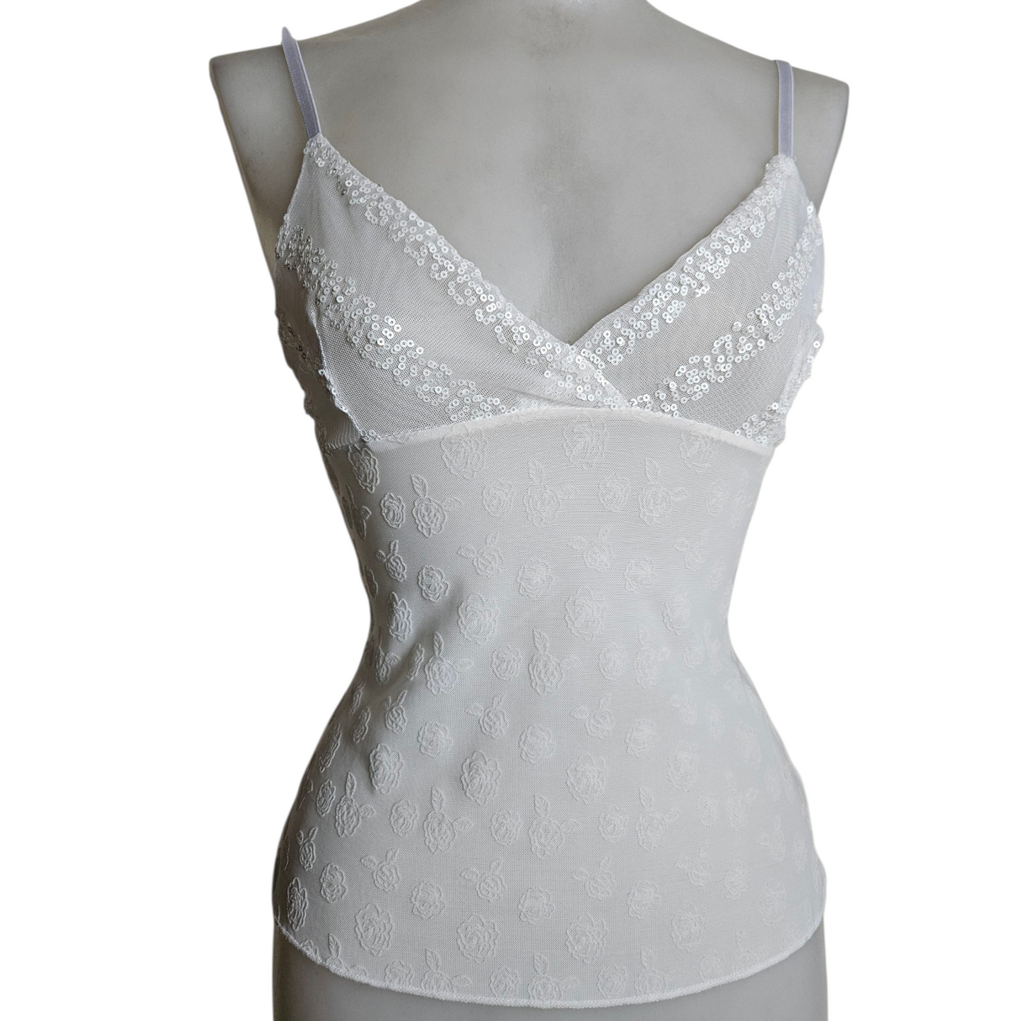 Lingerie-style top in voile