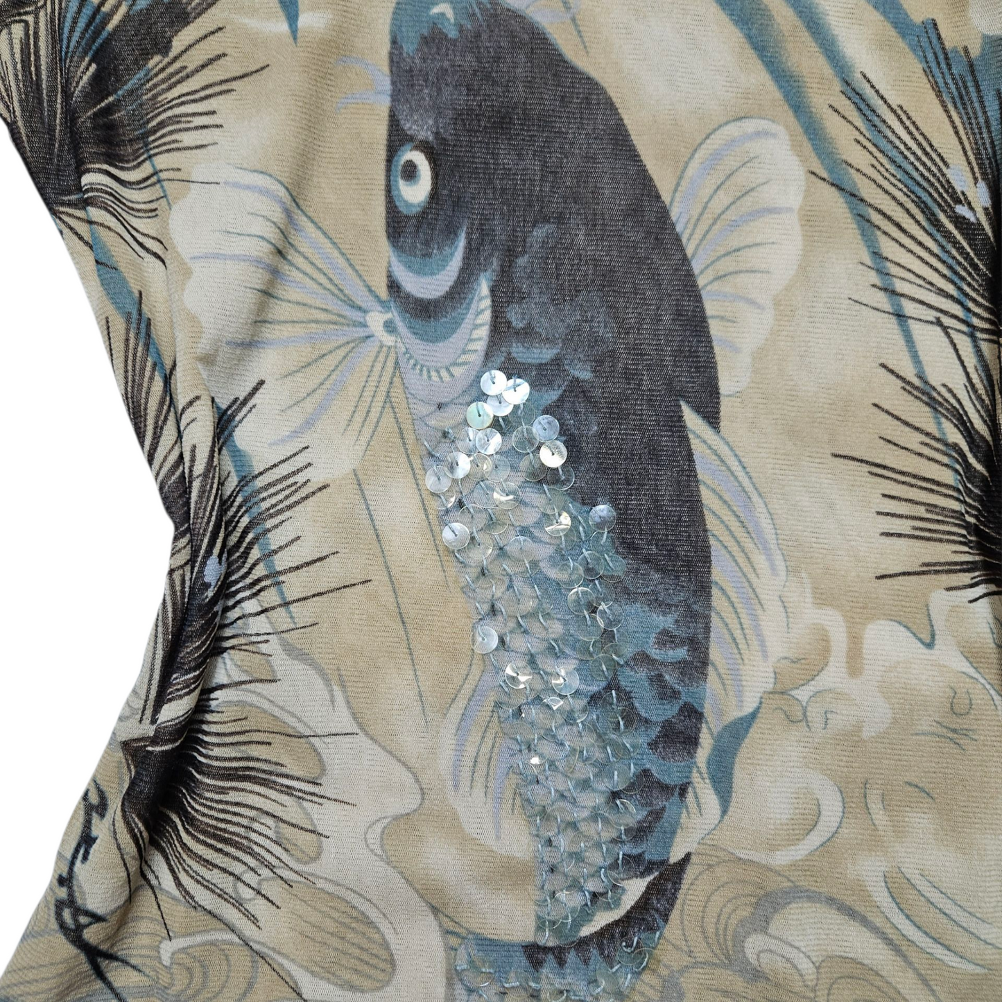 Nature print voile top