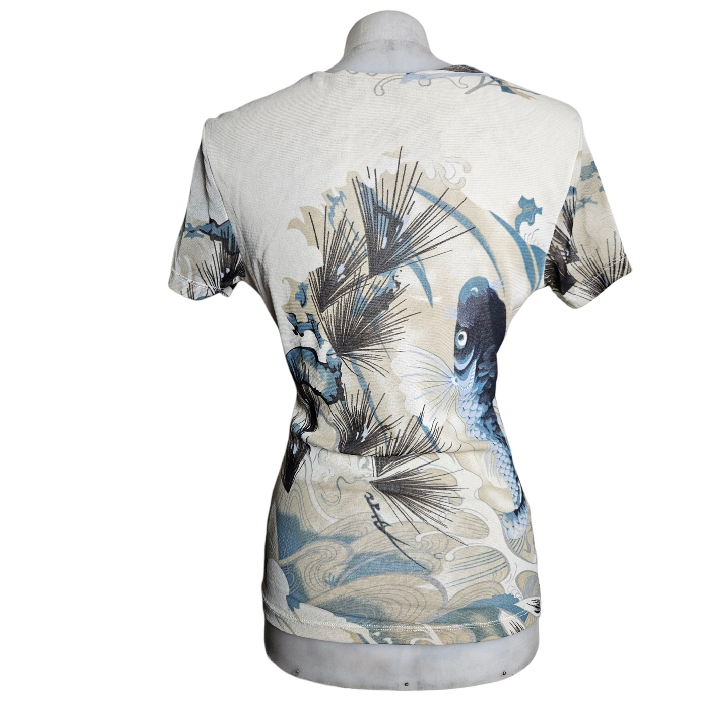 Nature print voile top