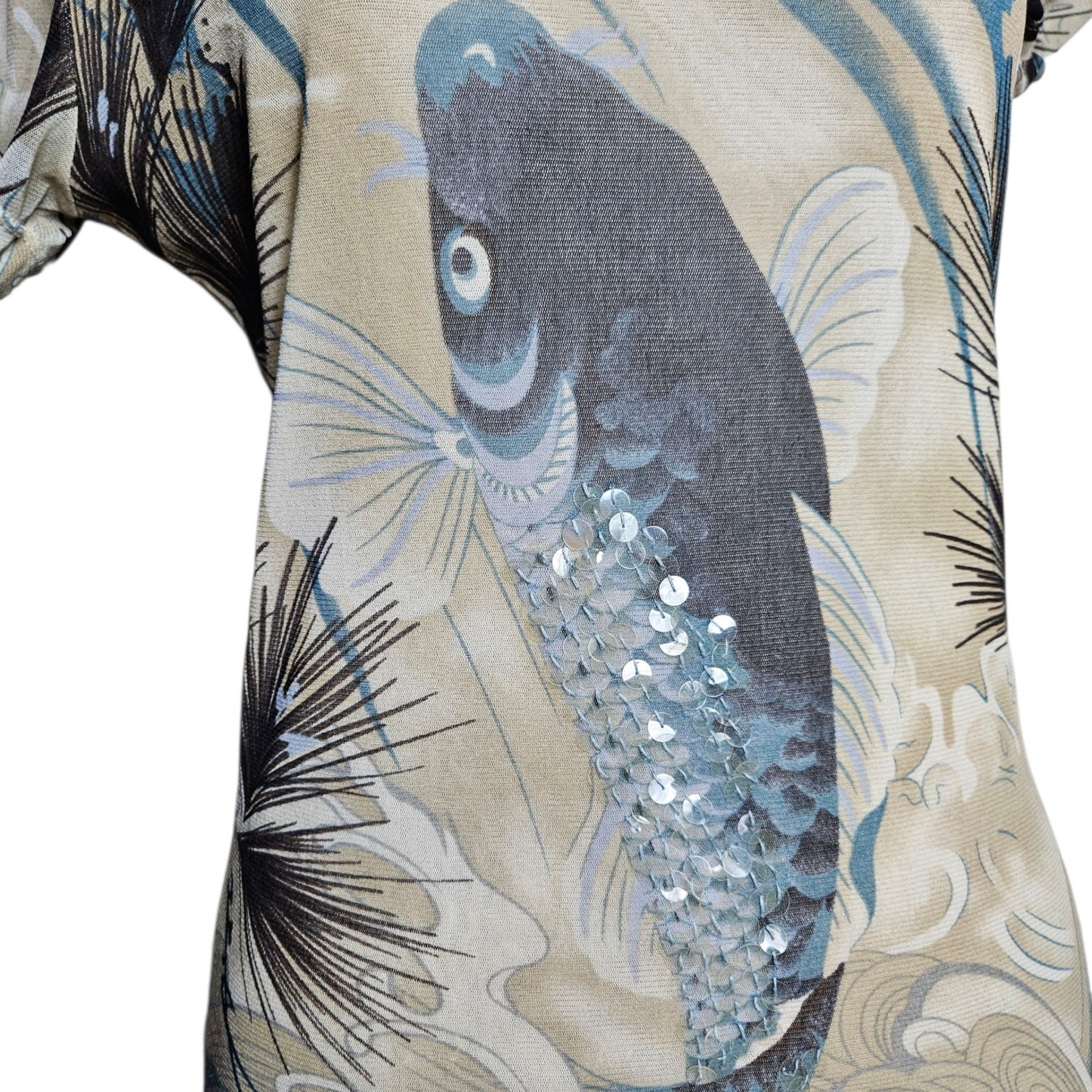 Nature print voile top