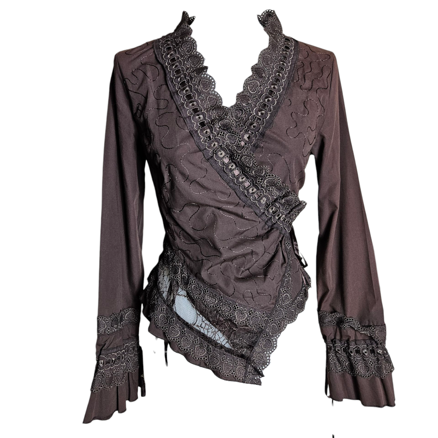 Textured brown wrap heart