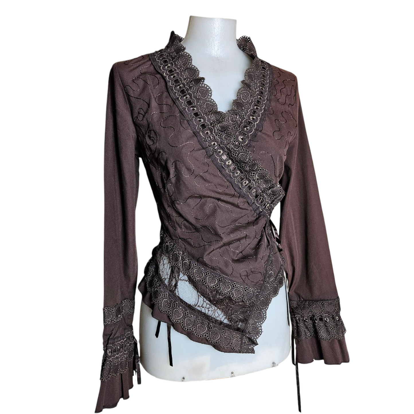 Textured brown wrap heart