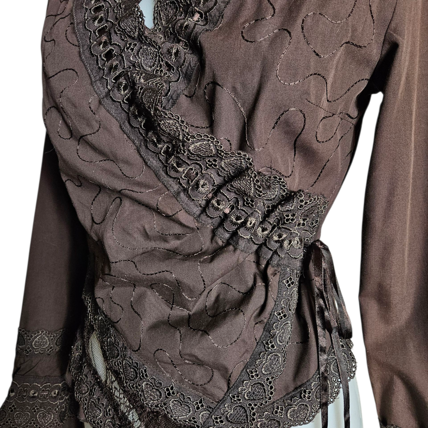 Textured brown wrap heart