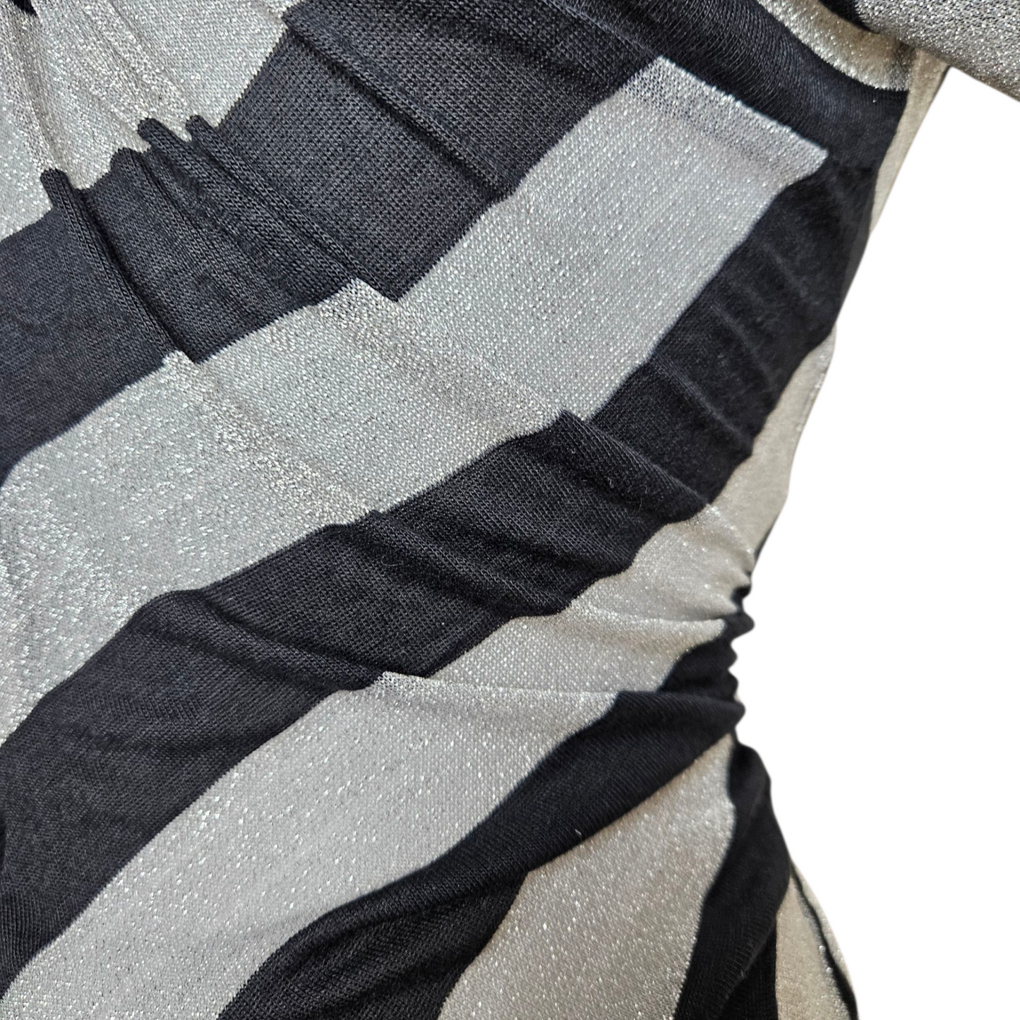 Striped top with buckle detail