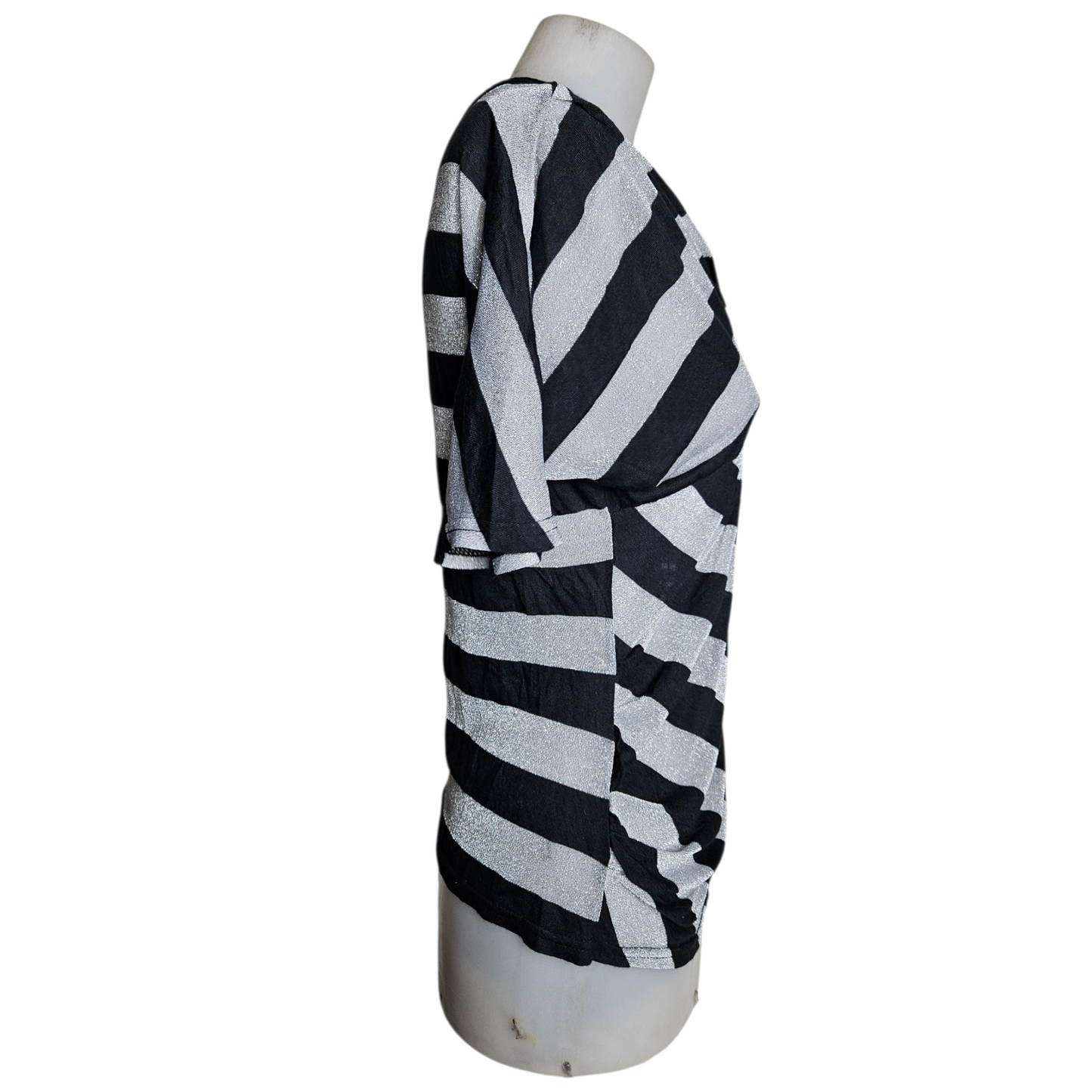 Striped top with buckle detail