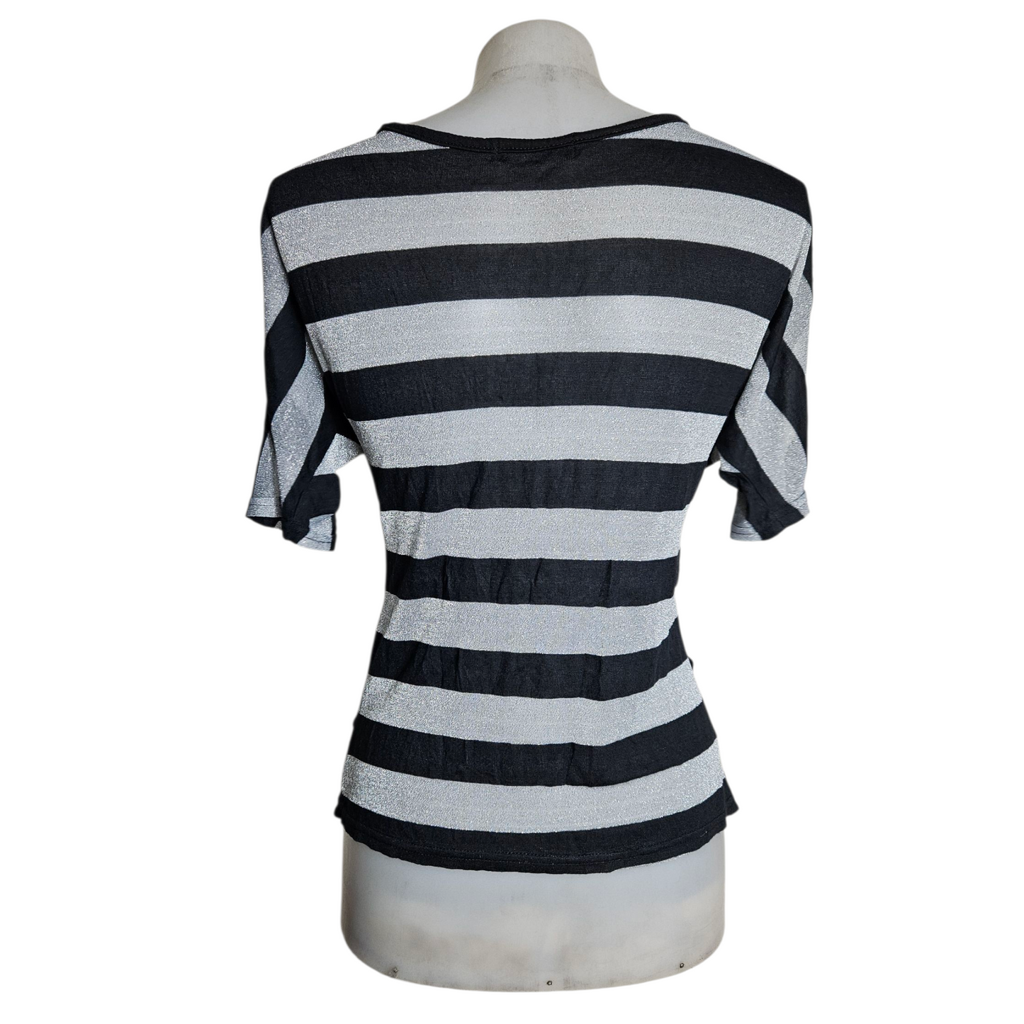 Striped top with buckle detail