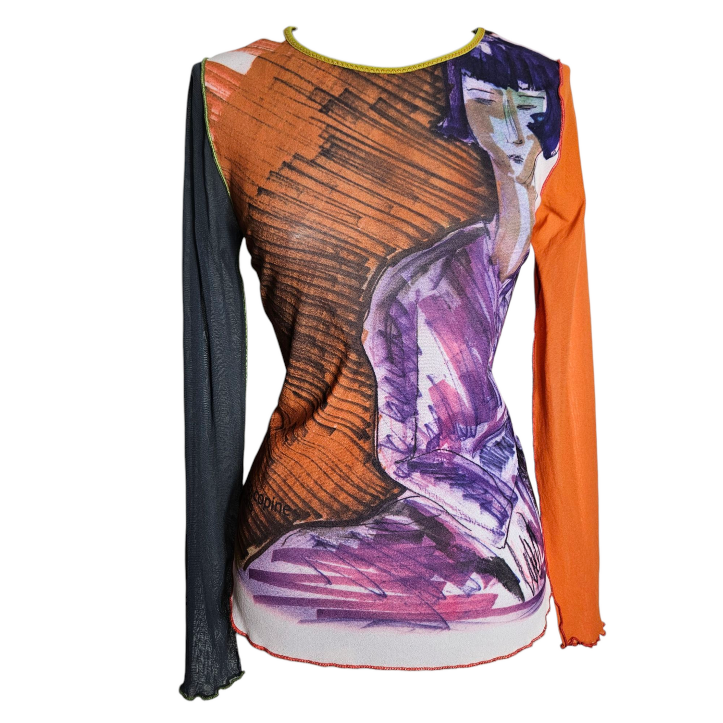 Haut en voile motif personnage Cop Copine