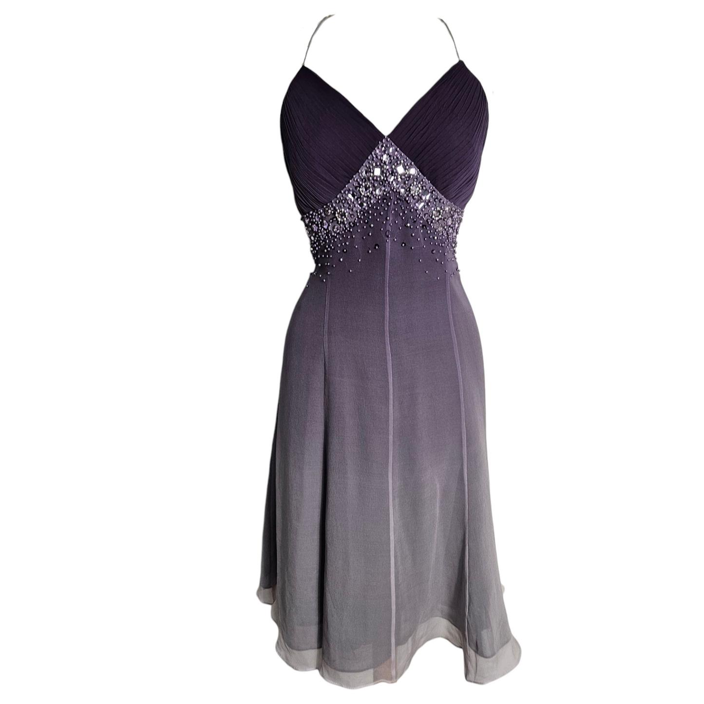 Robe en voile dégradé de violet