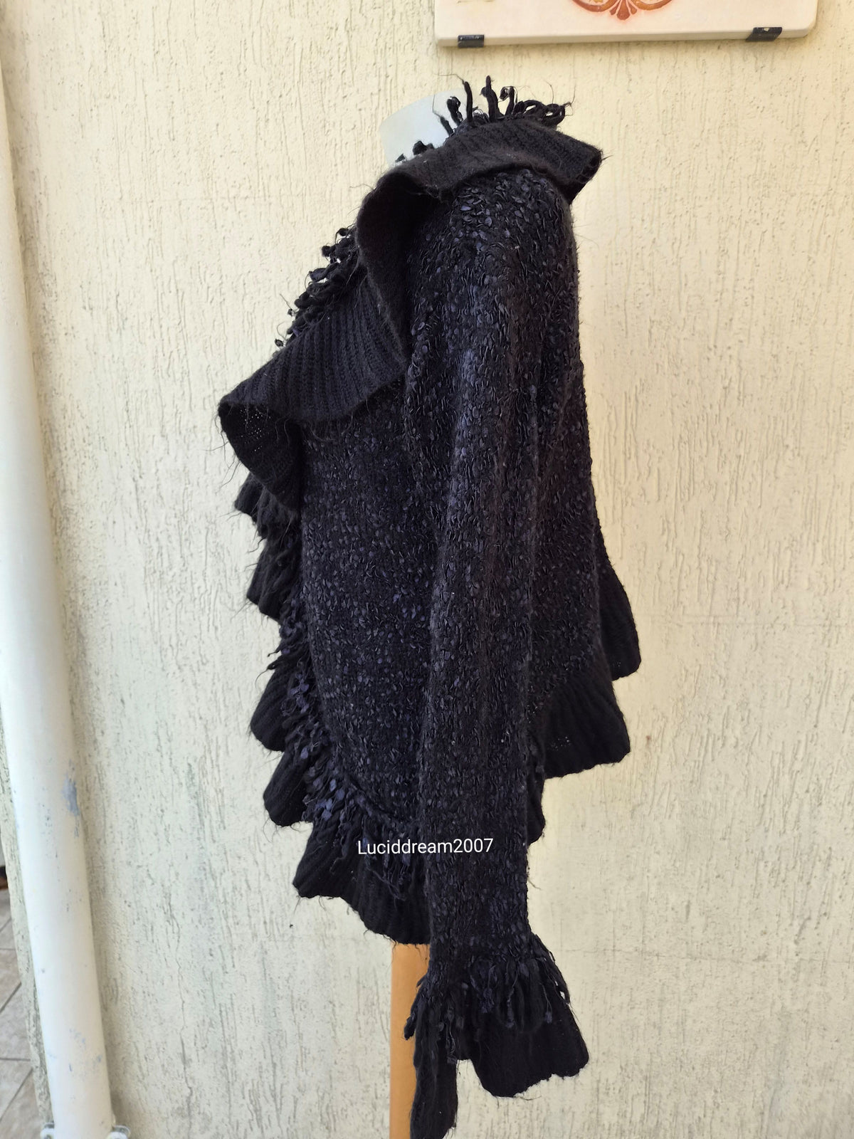 Black knit cardigan