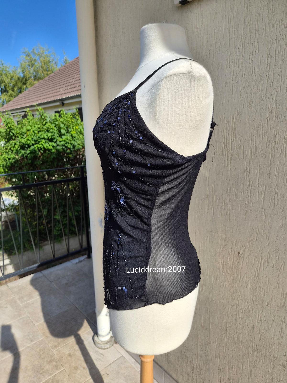 Chiffon and sequin top