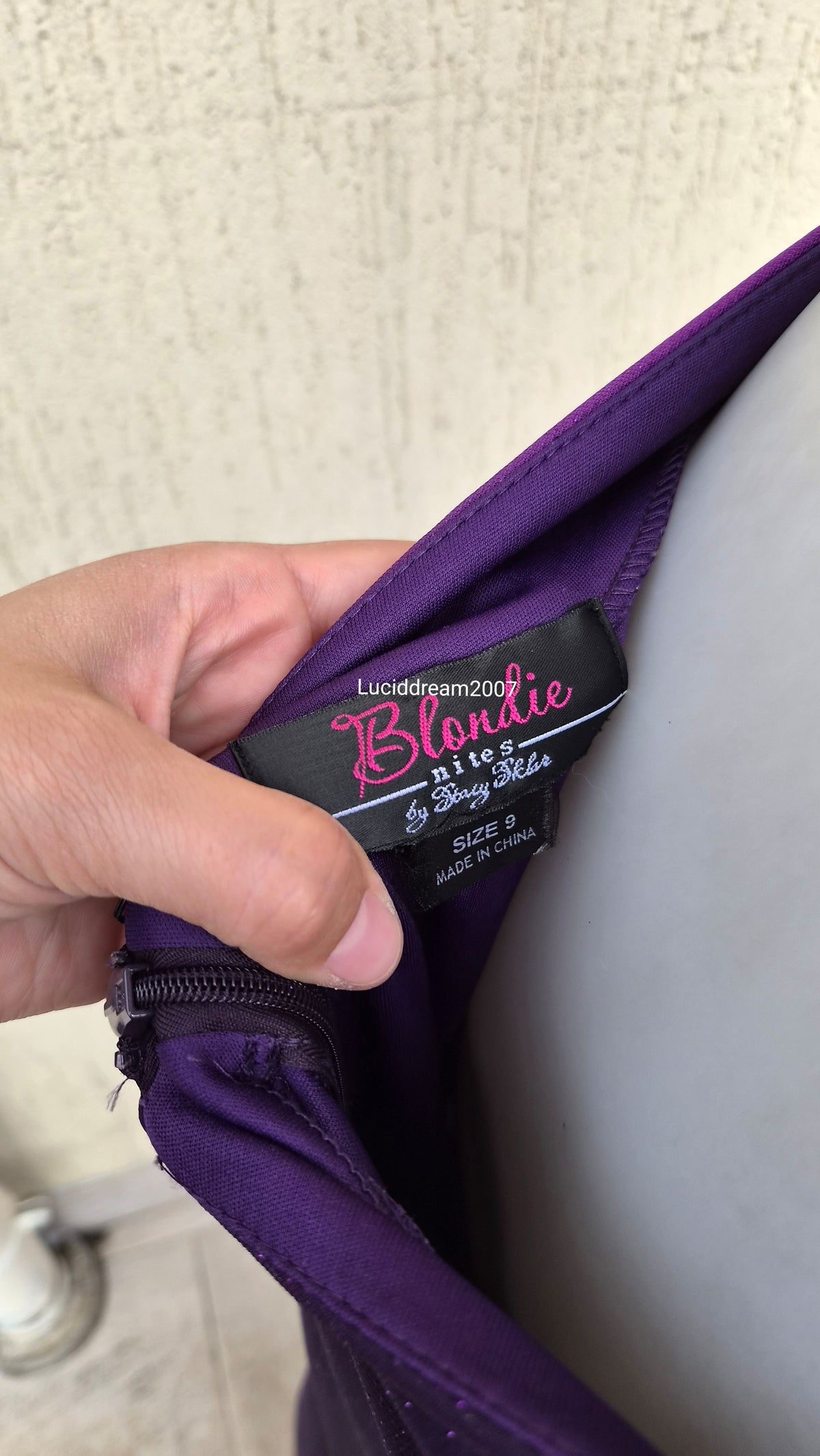 Robe dos nu violette Blondie Nites