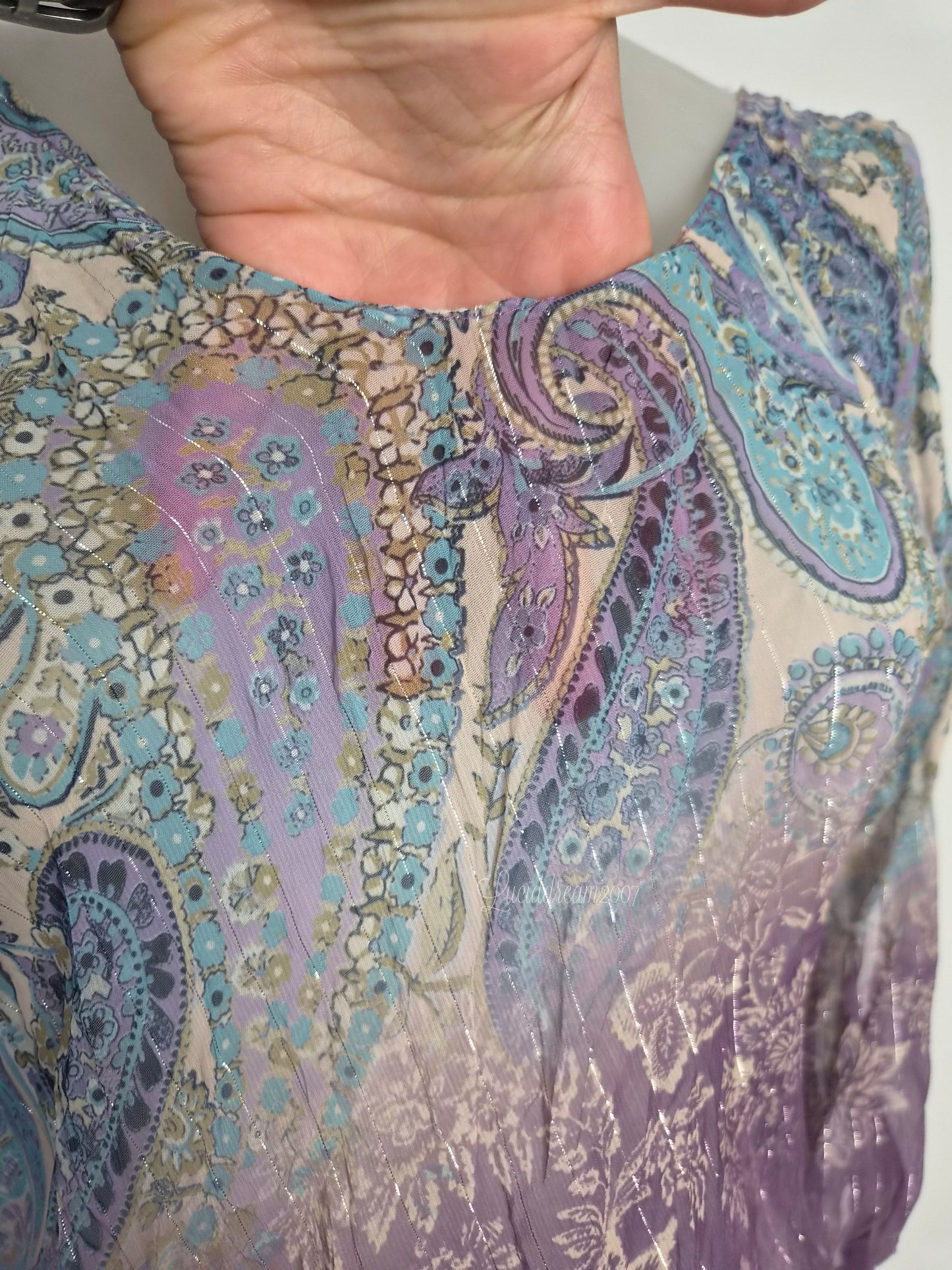 Haut en voile tons bleu et violet