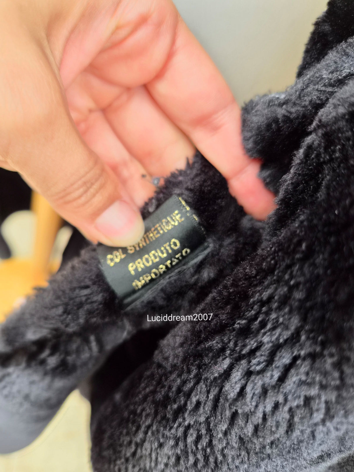 Afghan coat gris anthracite