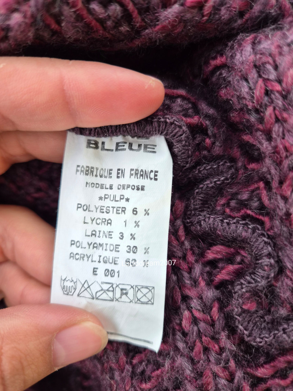 Blue Zone violet sweater
