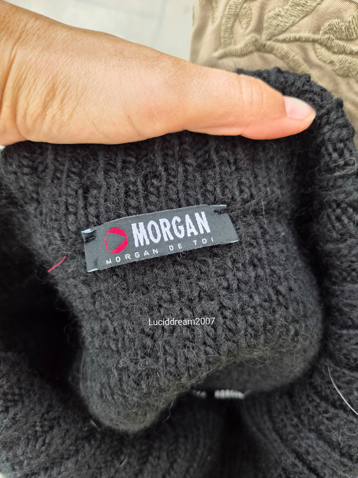 Morgan de Toi lace-up sweater