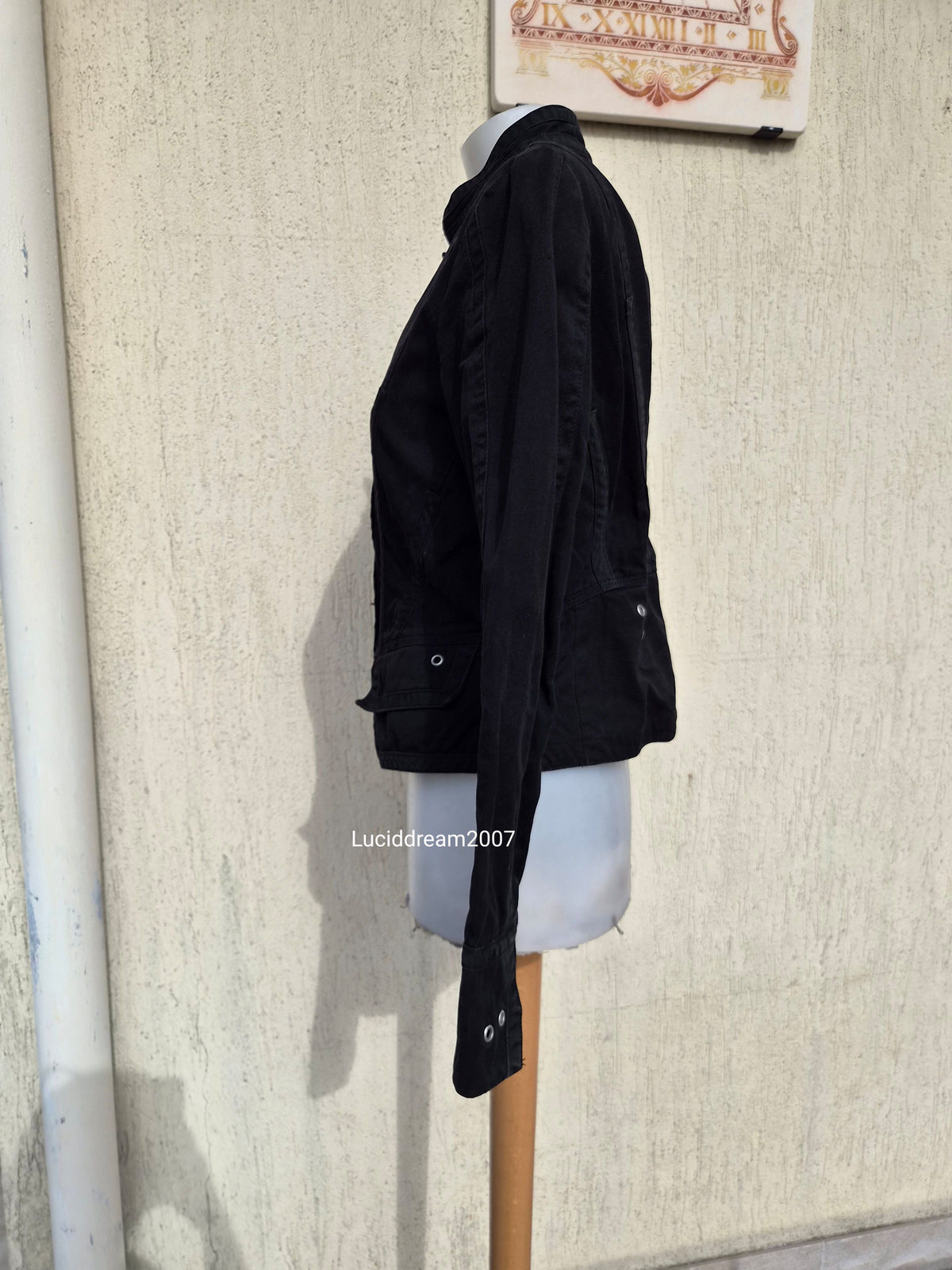 Veste noire fermeture Hook & eye