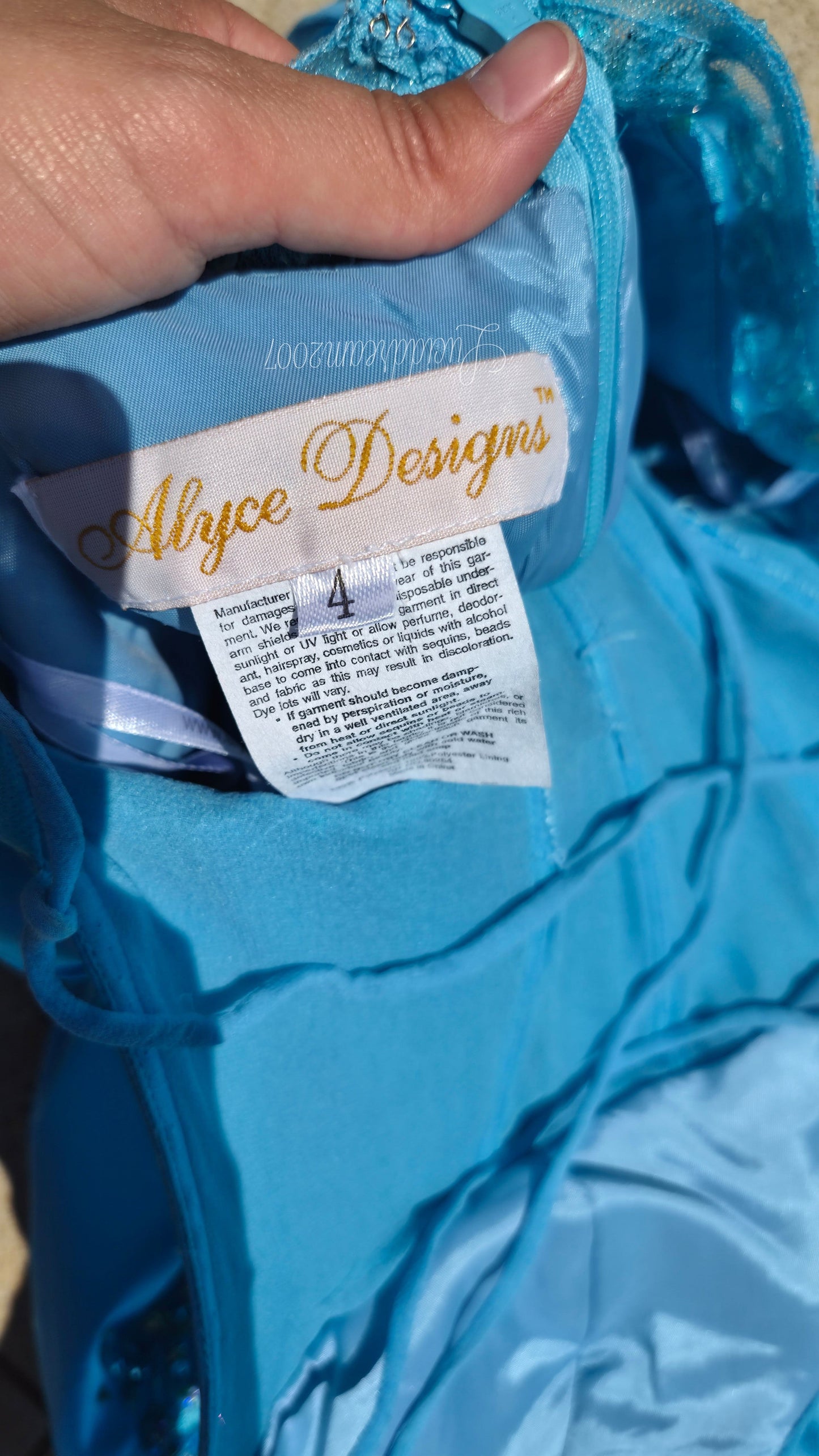Robe de soirée bleue Alyce Designs