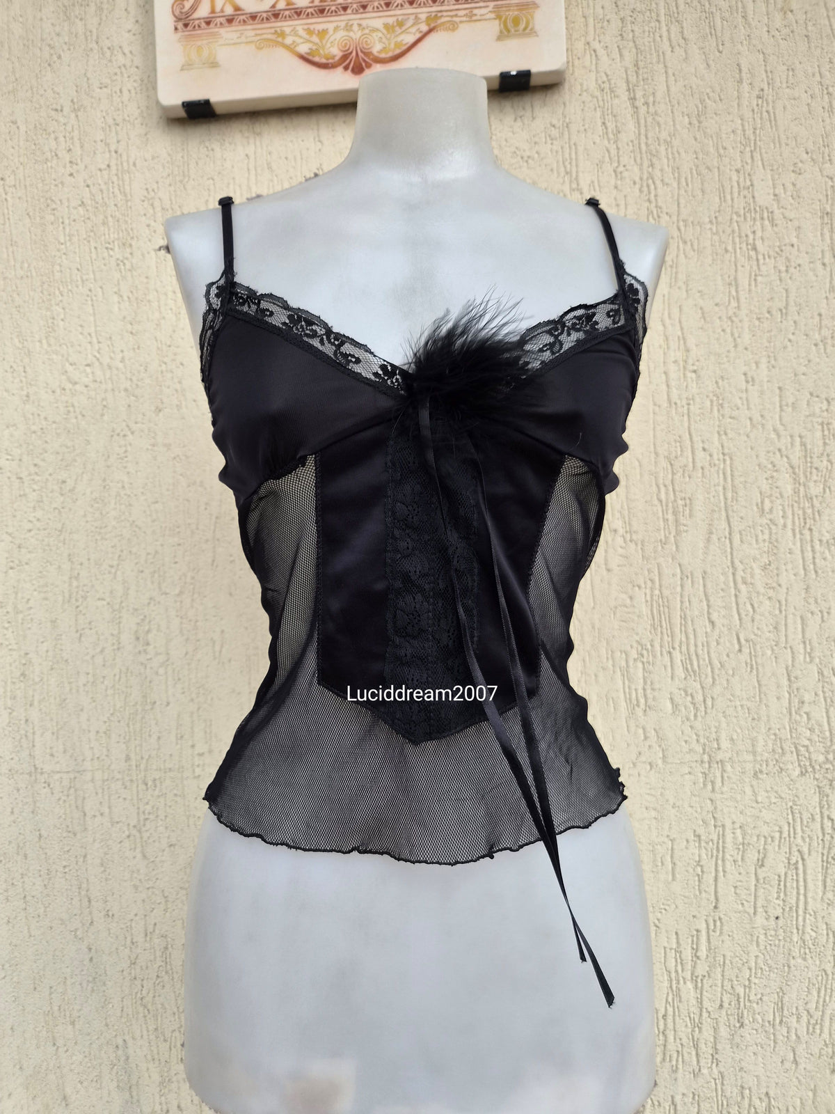Haut esprit lingerie noir