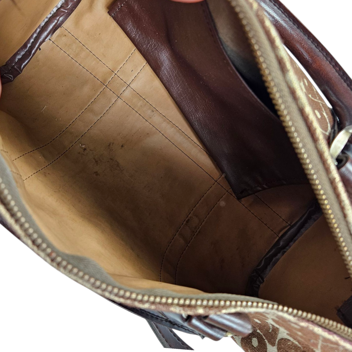 Sac bowling monogrammé toile et cuir