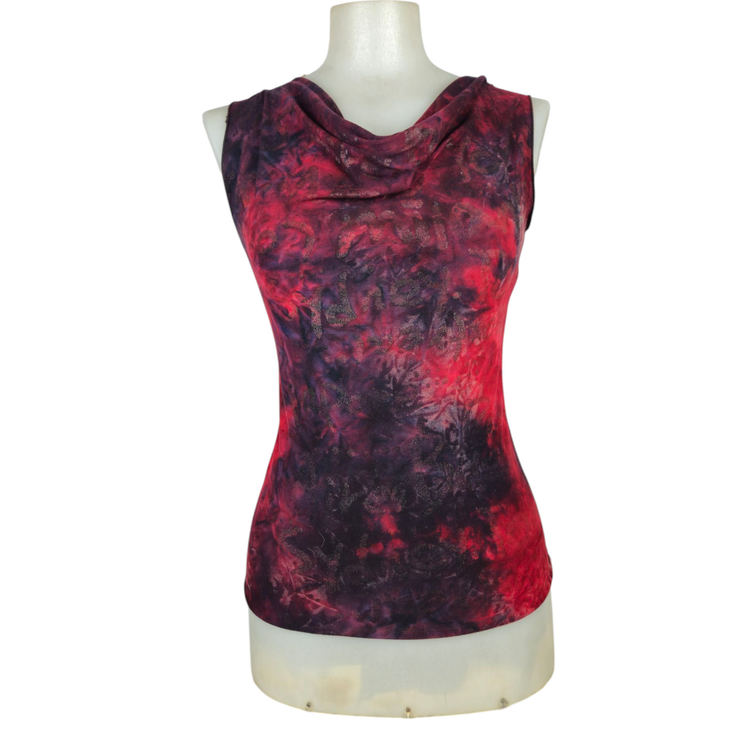 Haut tie and dye rouge et noir