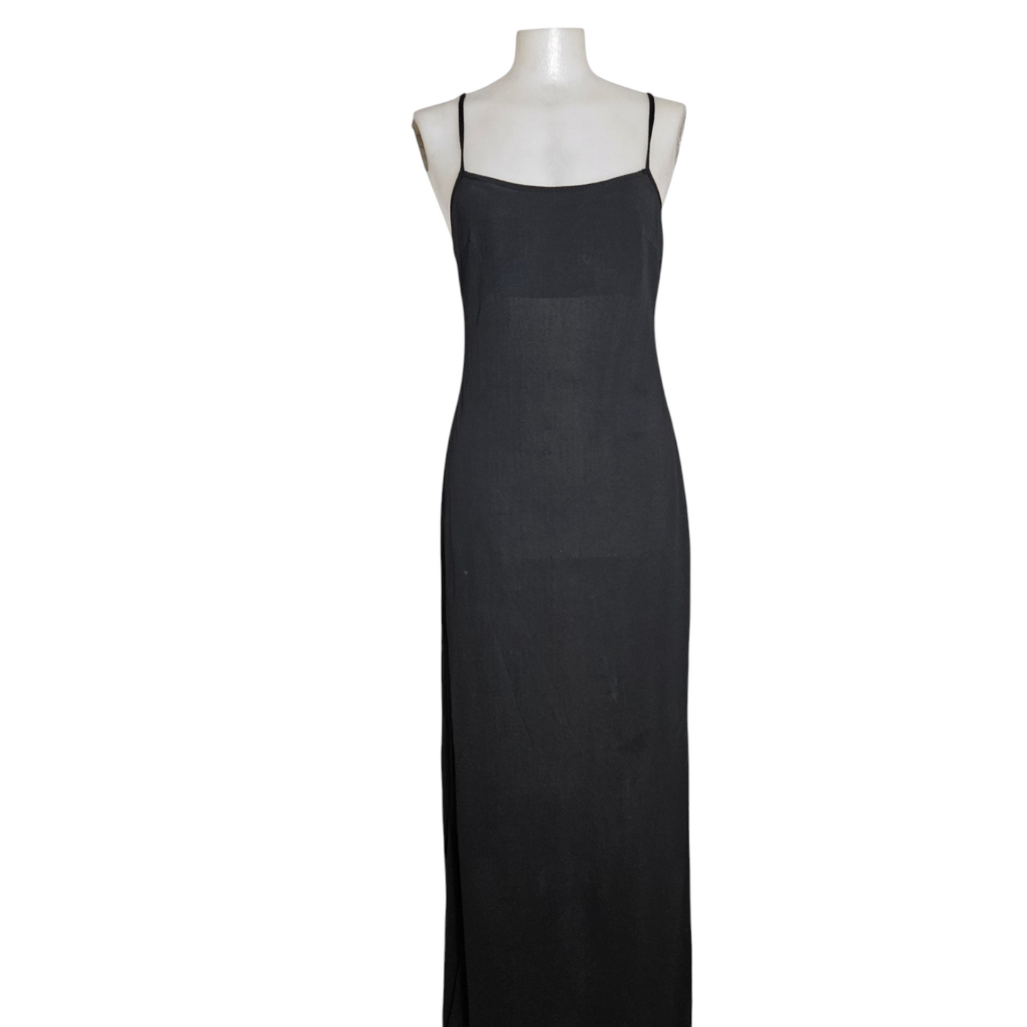 Robe maxi noire unie