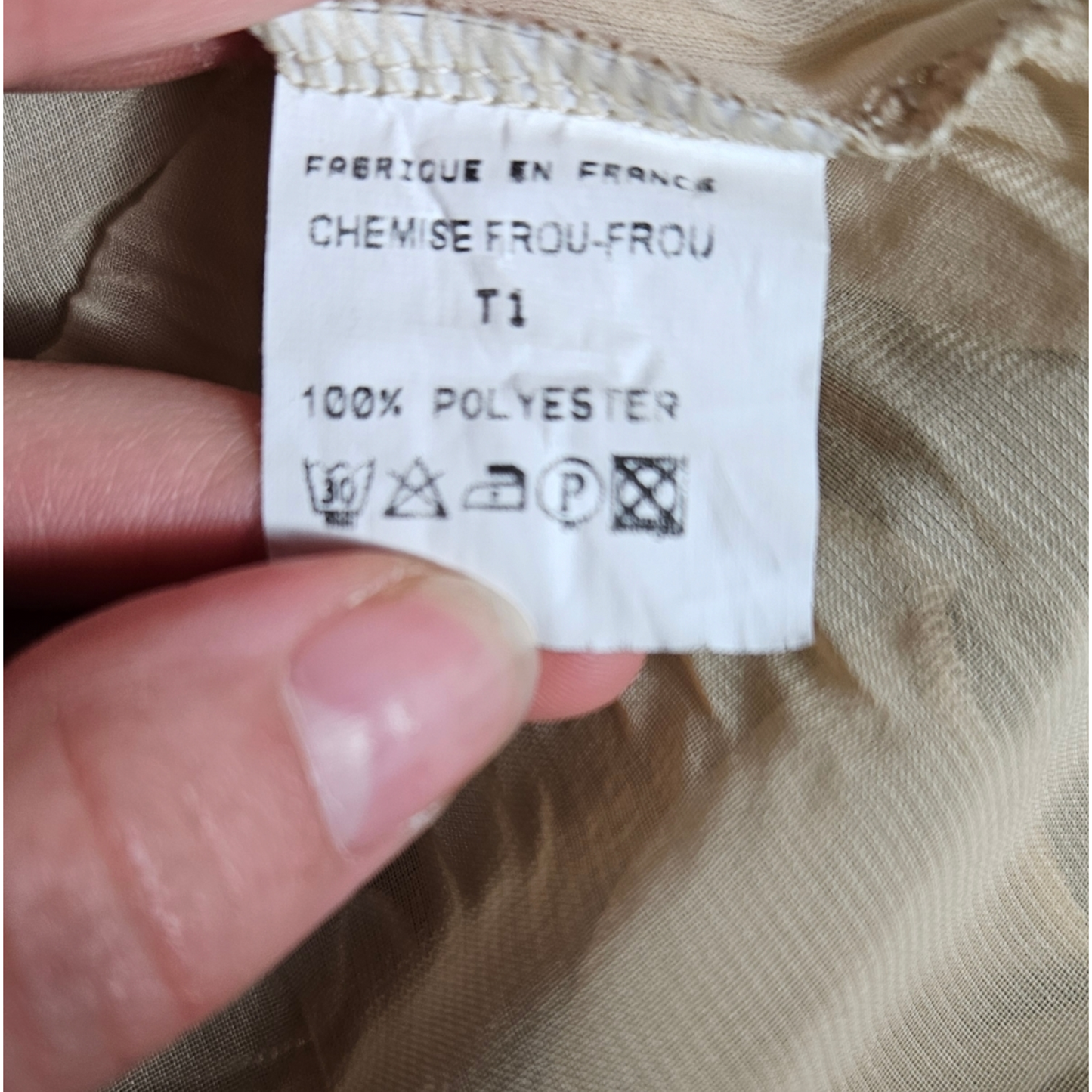 Chemisier à volants crème