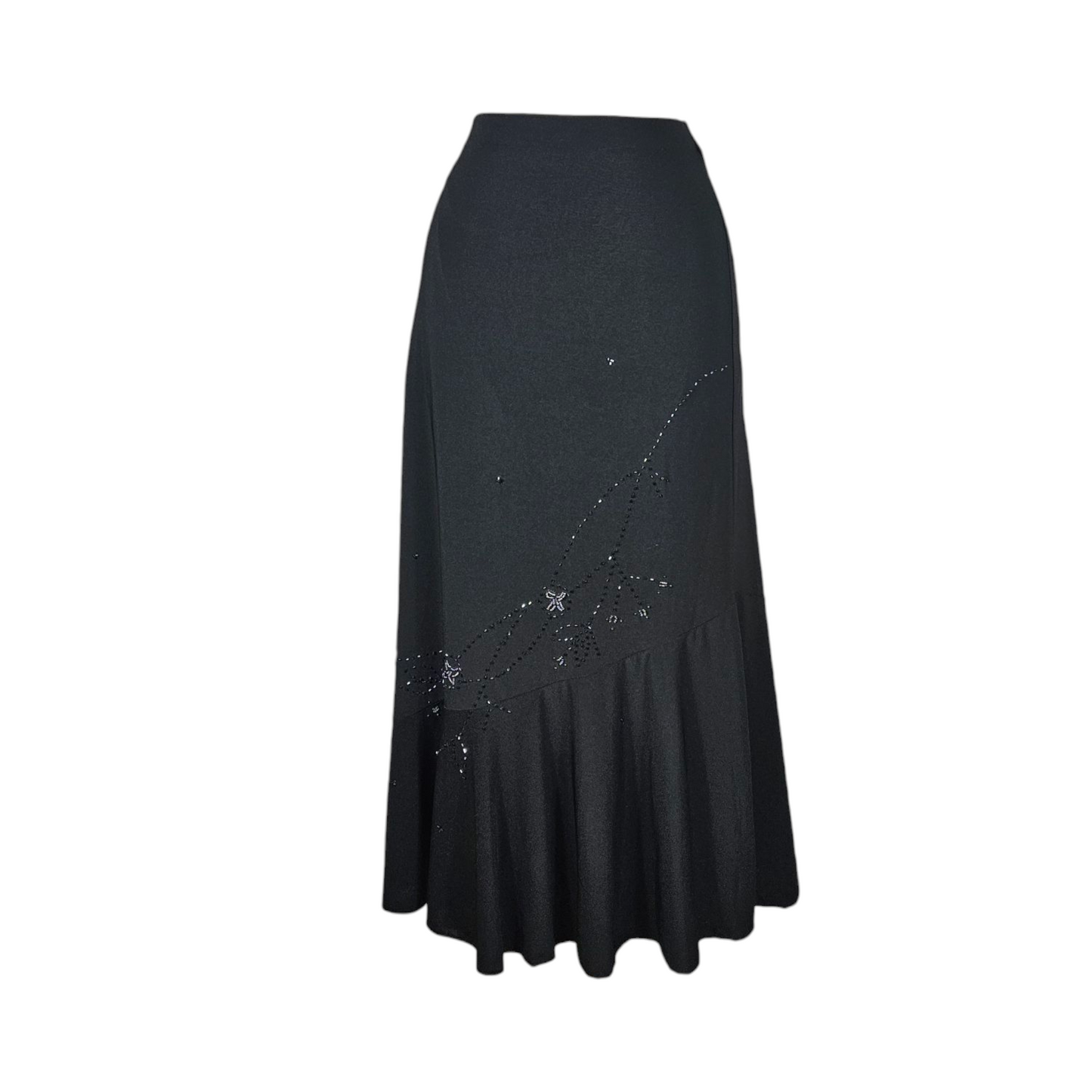 Jupe fluide à détails de broderies