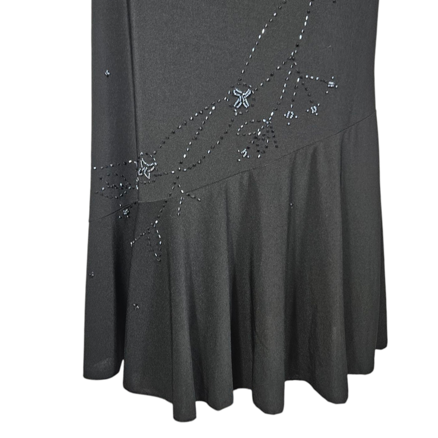 Jupe fluide à détails de broderies