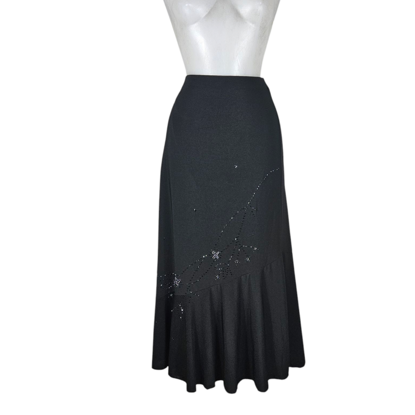 Jupe fluide à détails de broderies