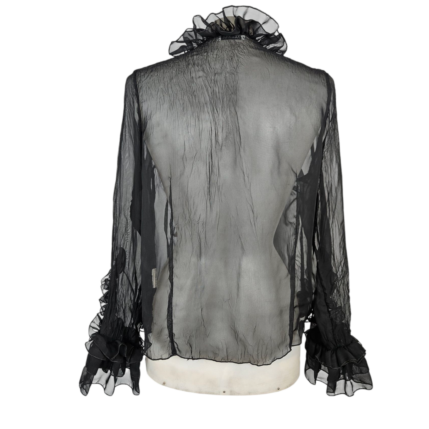 Chemisier en voile à volants