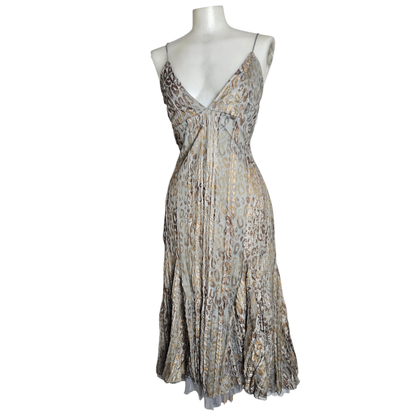 Robe en dentelle motif léopard