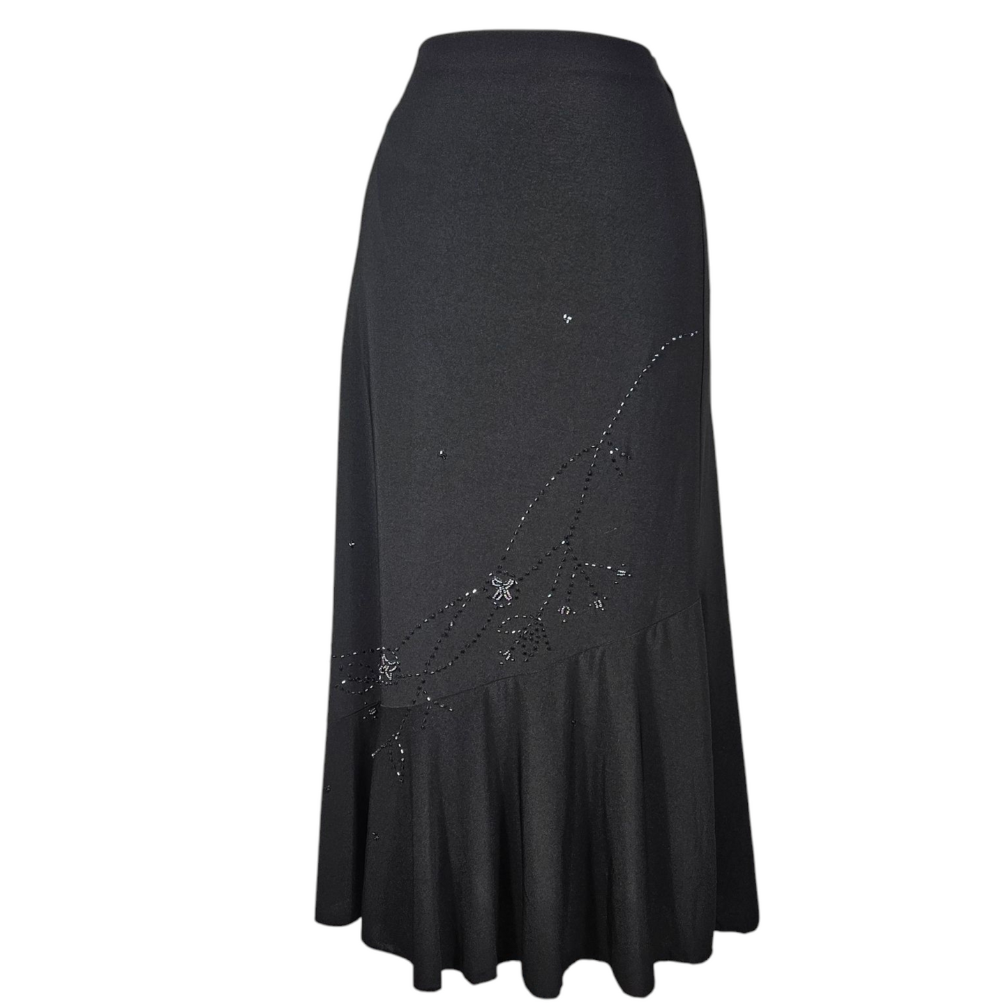 Jupe fluide à détails de broderies