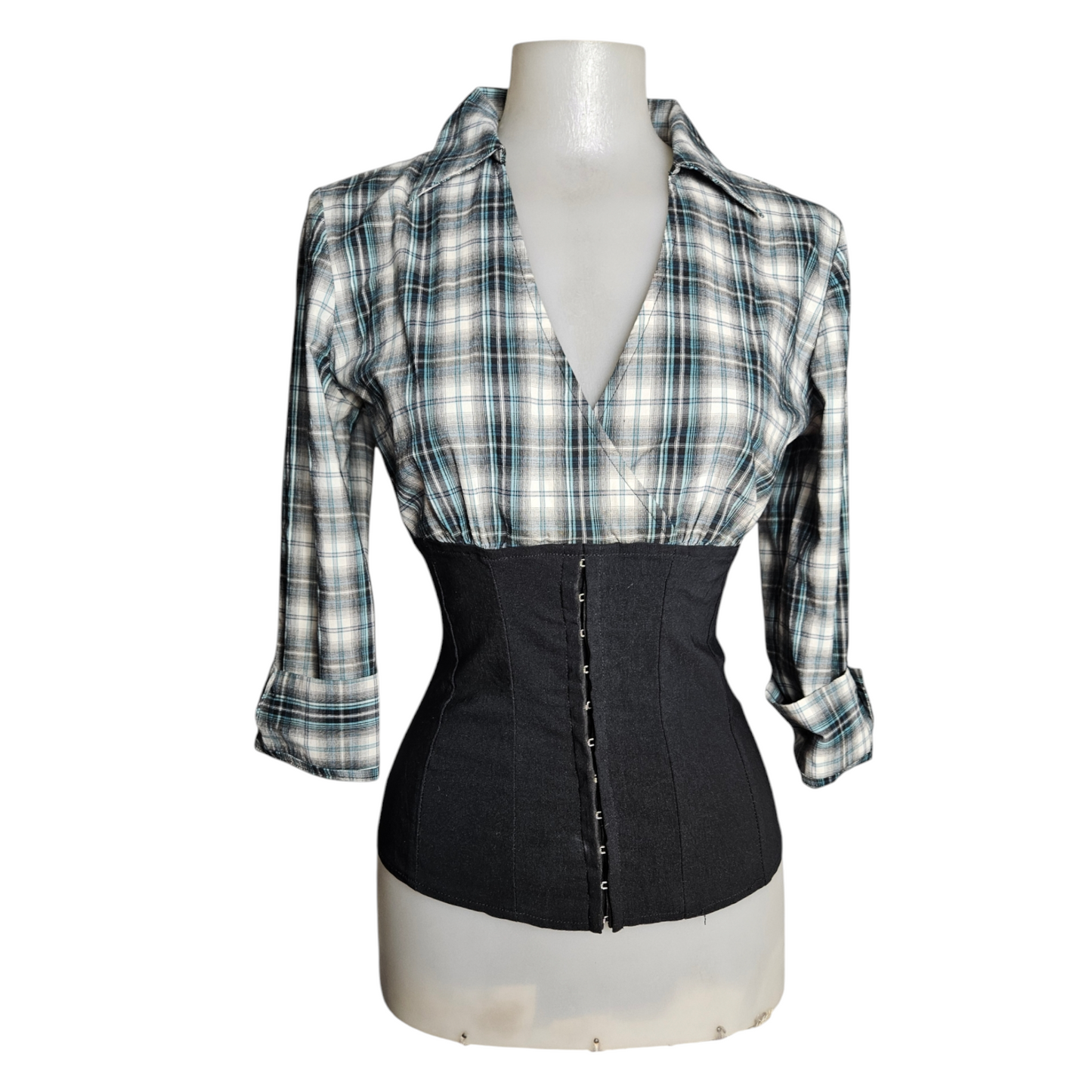 Chemise tartan et noire