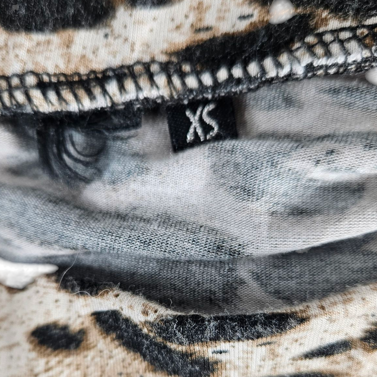 Top strapless / bandeau léopard à strass