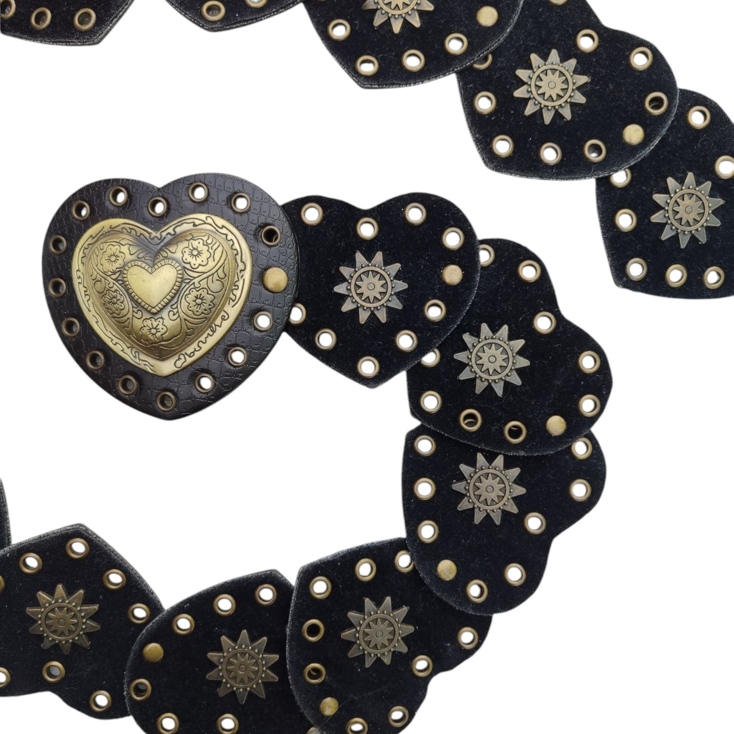 Ceinture à disques en forme de coeur