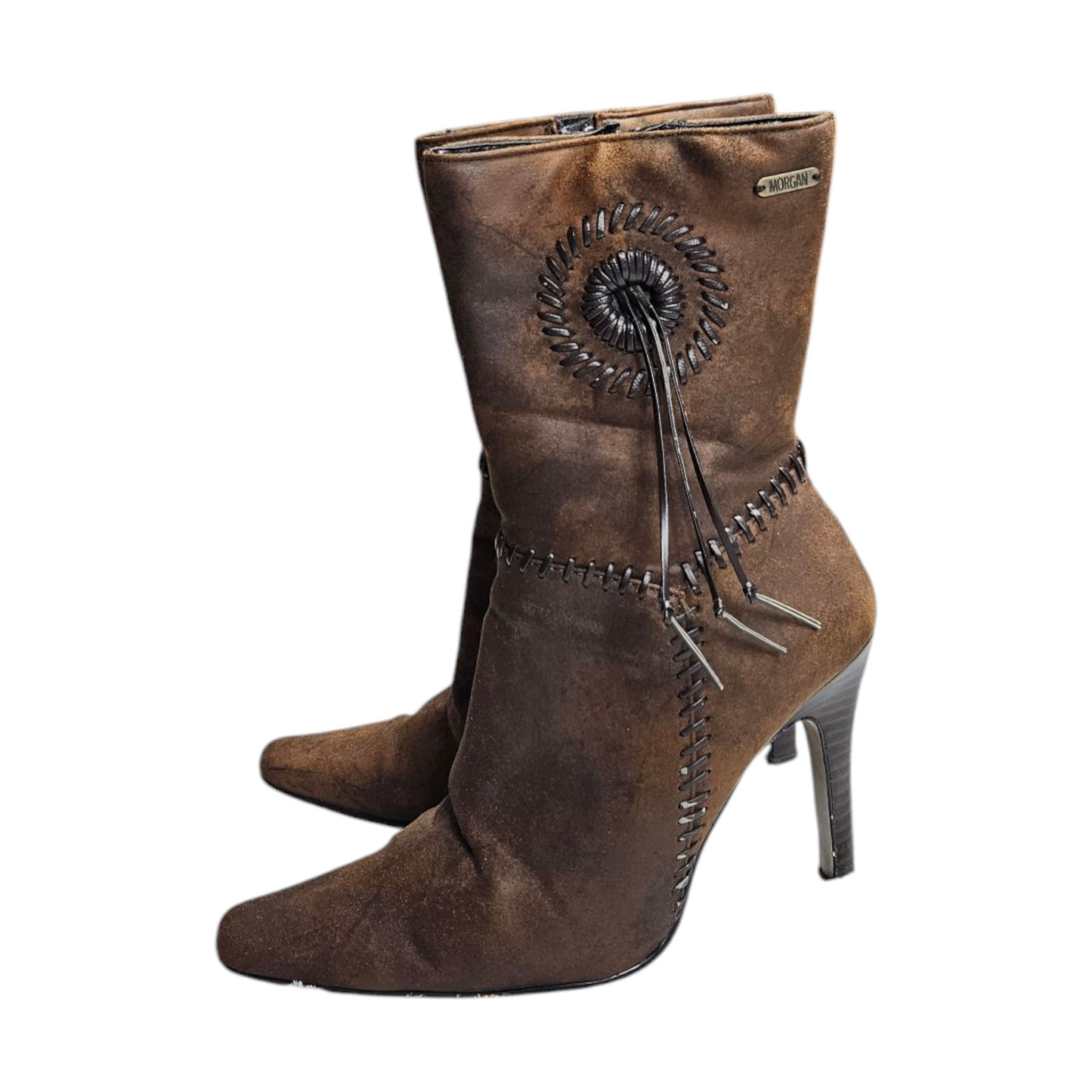 Bottines vintages détails surpiqures
