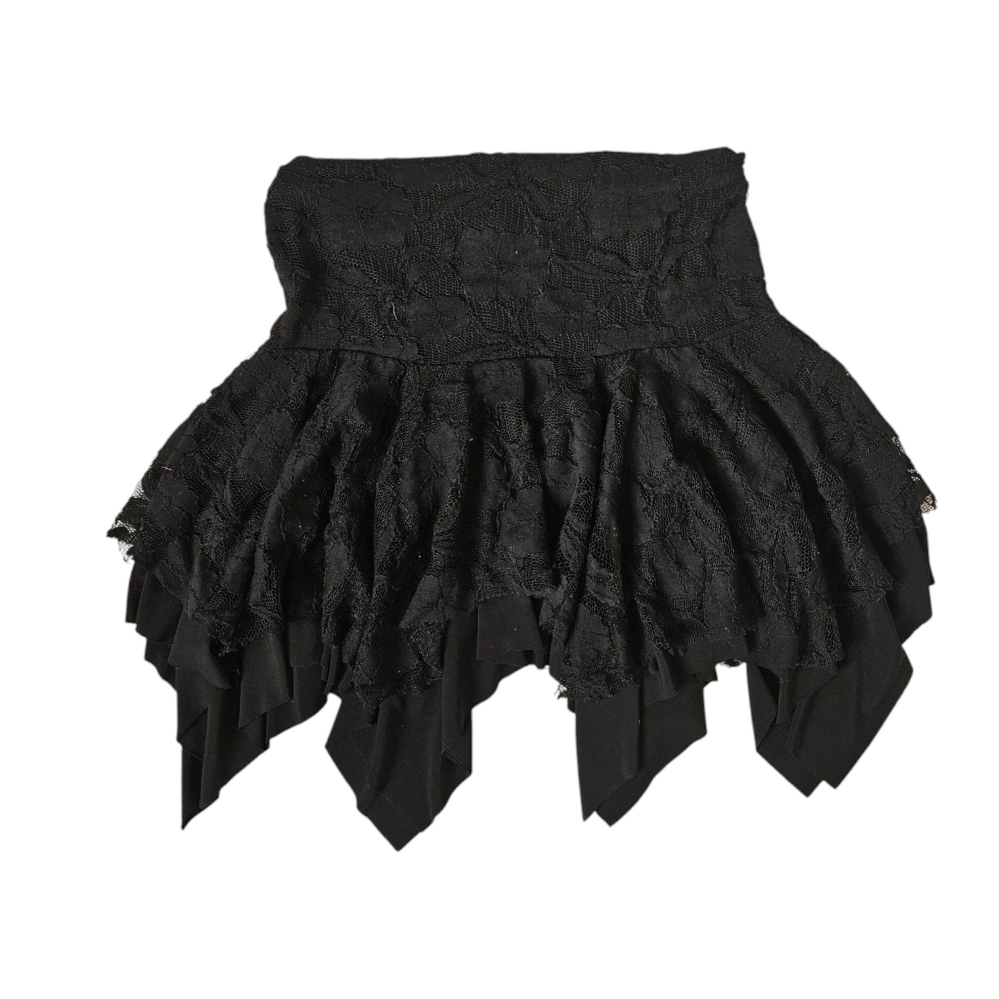 Mini jupe asymétrique en dentelle