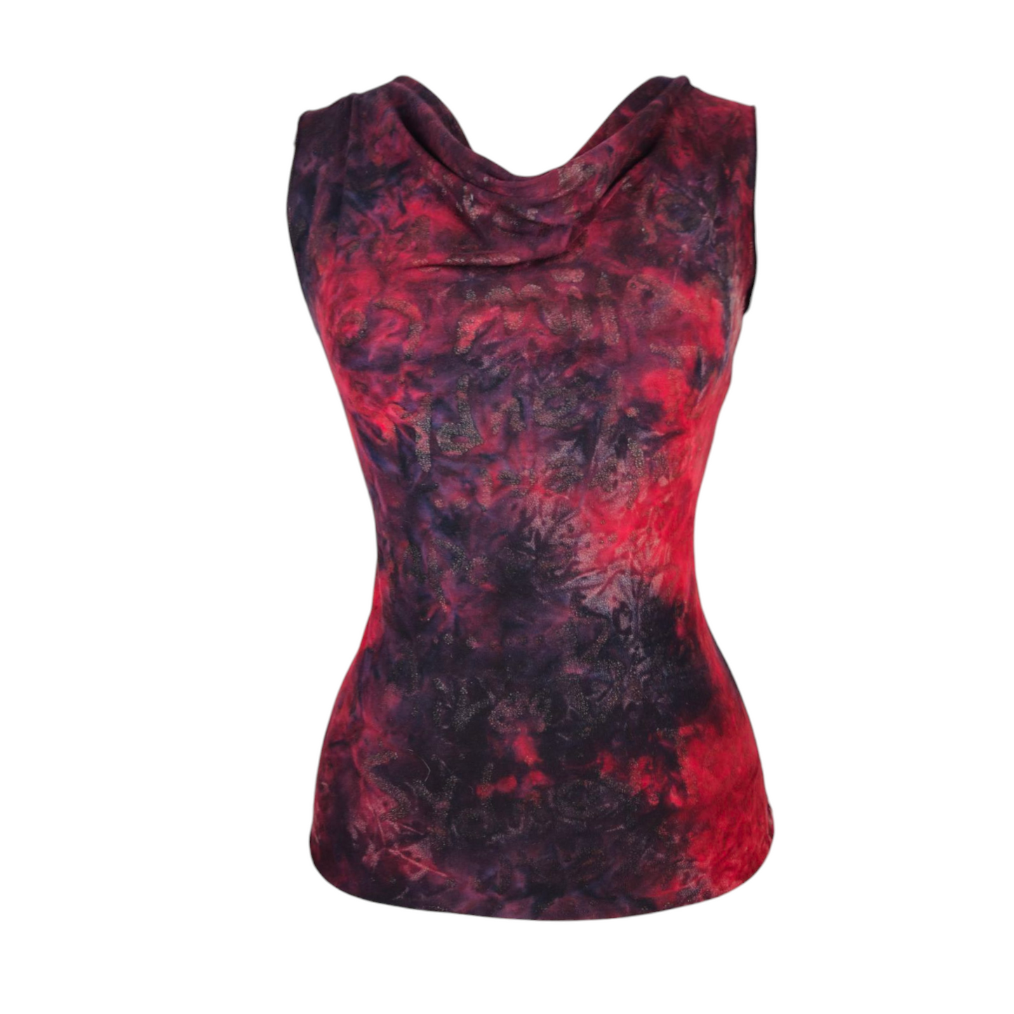 Haut tie and dye rouge et noir