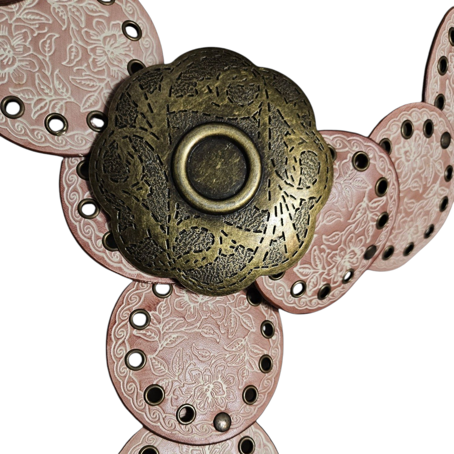 Flower buckle disc belt