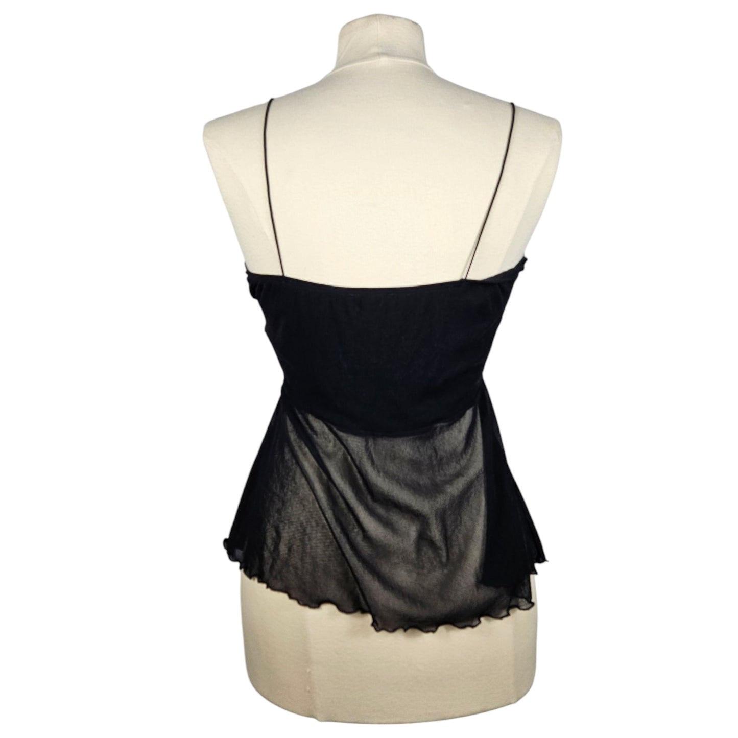 Top asymétrique brodé de pierres