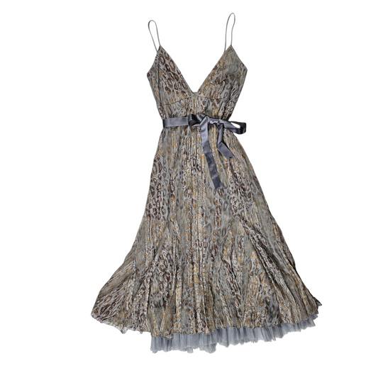 Robe en dentelle motif léopard