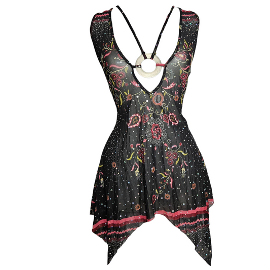 Veil top with rhinestone details
