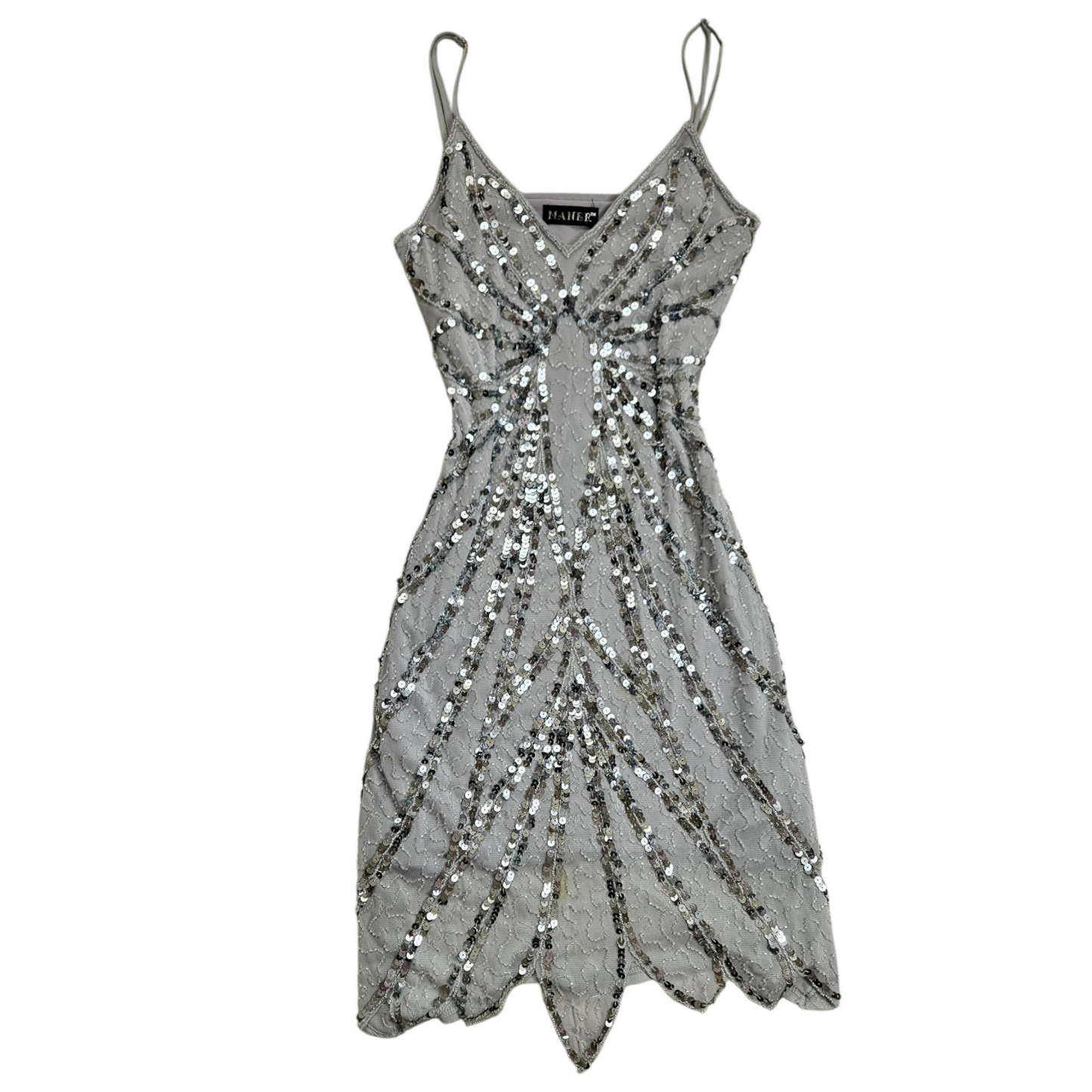 Robe en voile brodée de sequins