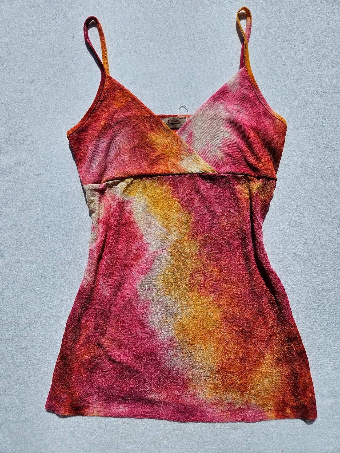 Haut tie and dye rose et jaune