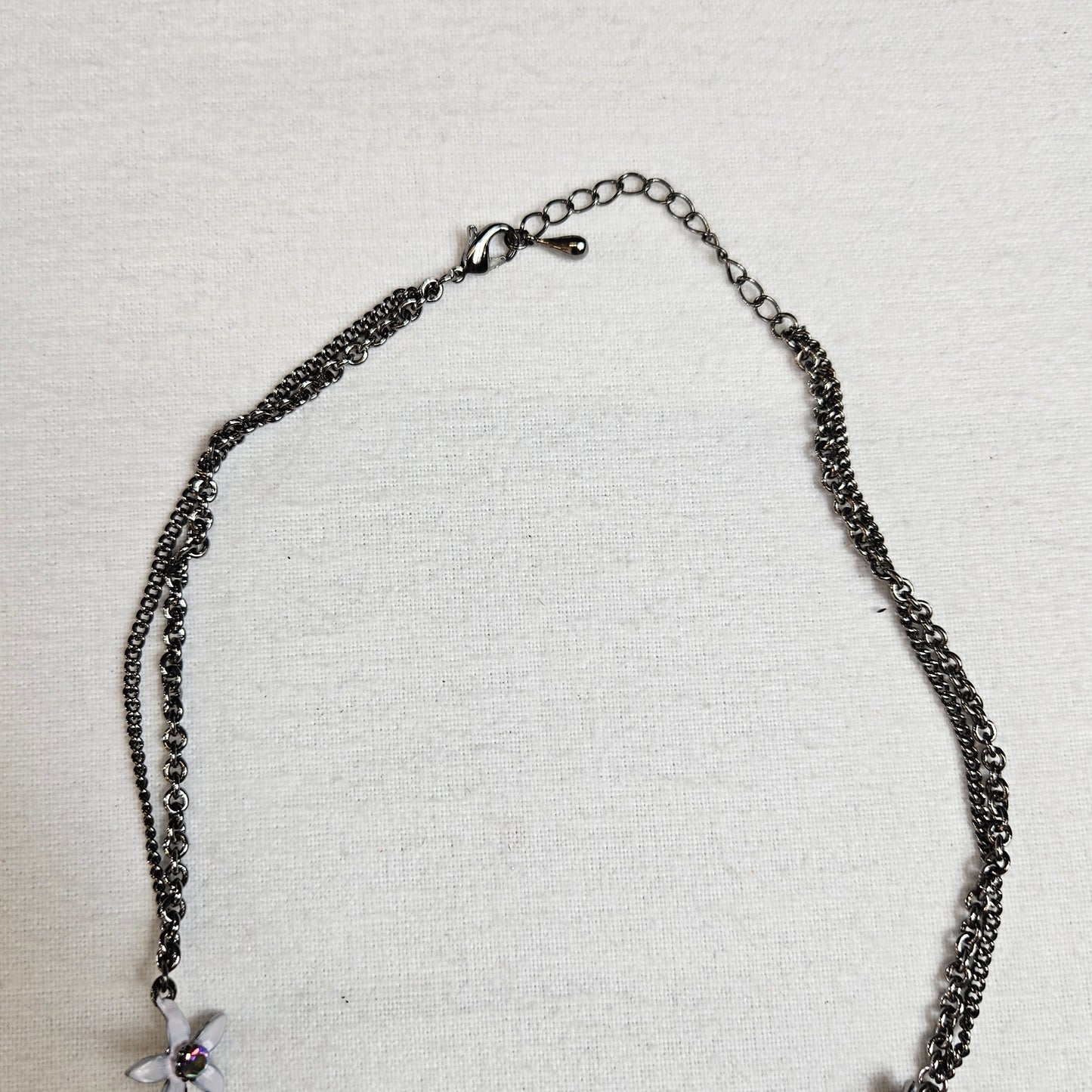 Floral charm necklace
